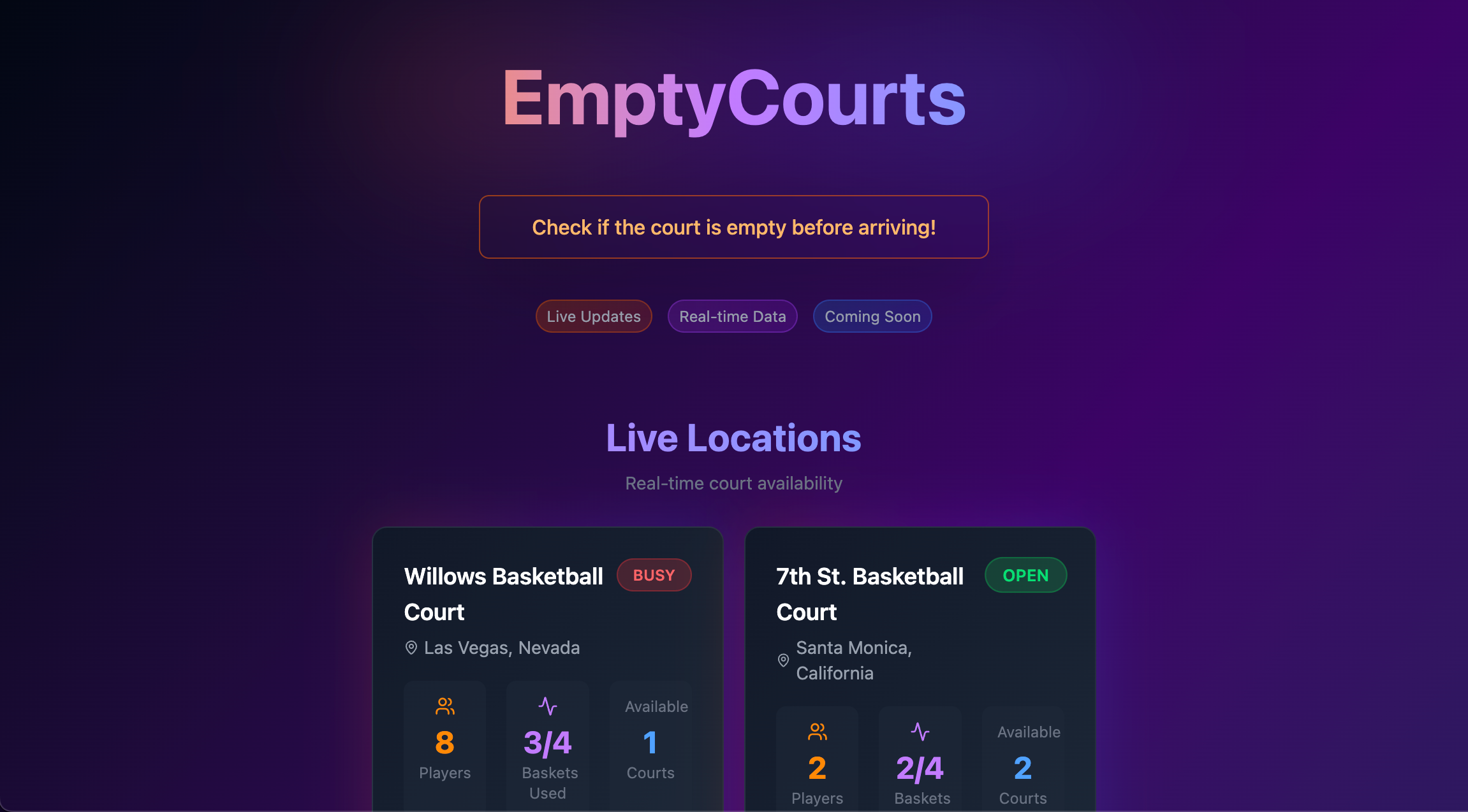 EmptyCourts.com